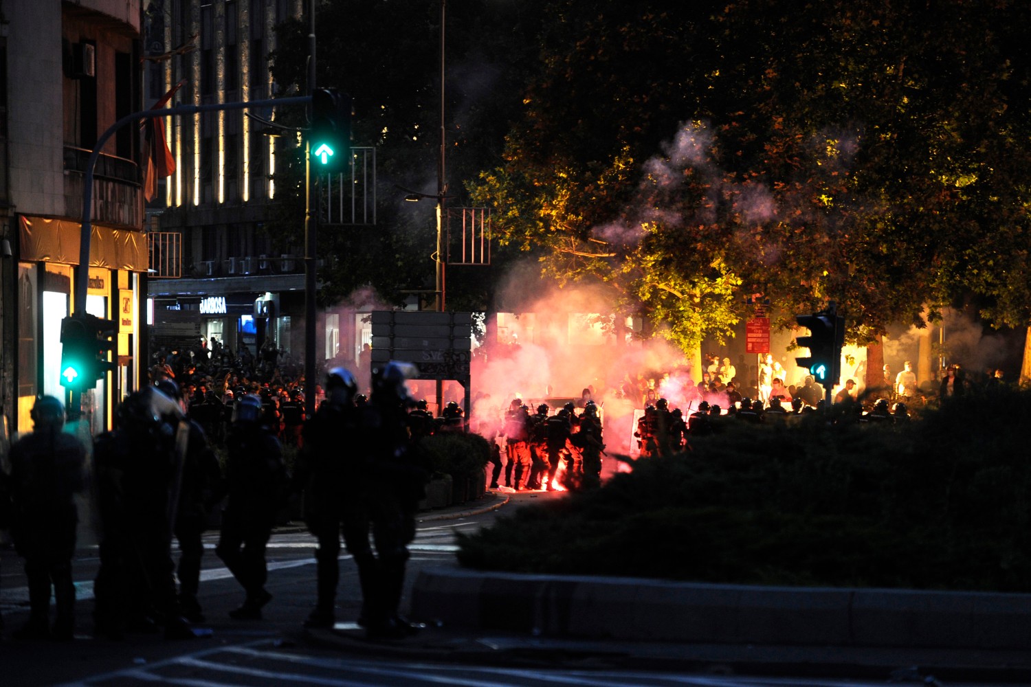 Sukobi između demonstranata i policije kod Trga Nikole Pašića u Beogradu, 08. jul 2020. (Foto: Tanjug/Tara Radovanović)