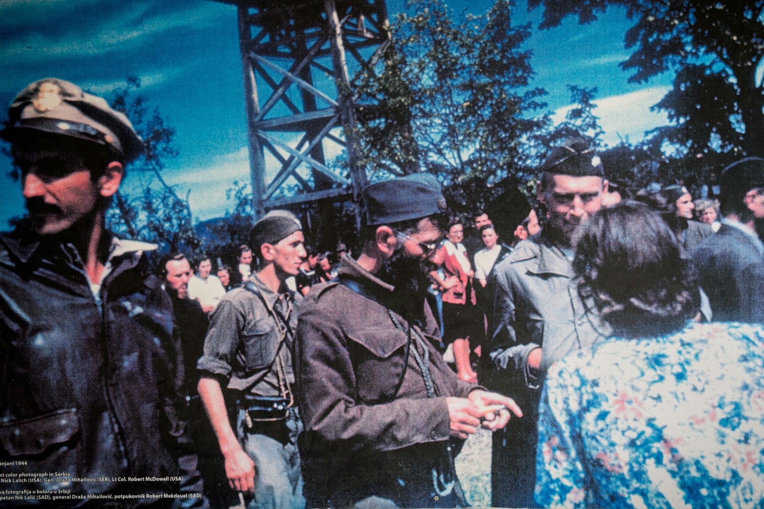Драгољуб Михаиловић у Прањанима приликом евакуације америчких пилота 1944. године (Фото: U.S. Air Force photo by Tech. Sgt. Ryan Crane)
