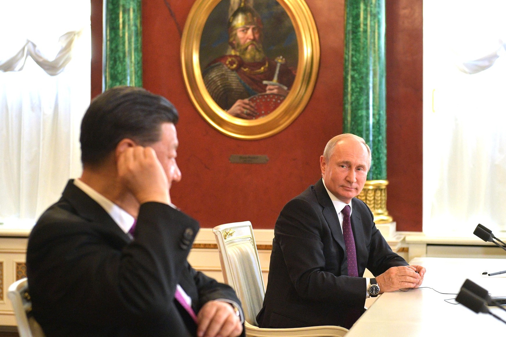 Руски председник Владимир Путин током састанка са кинеским председником Сијем Ђинпингом у Кремљу, Москва, 05. јун 2019. (Фото: kremlin.ru)