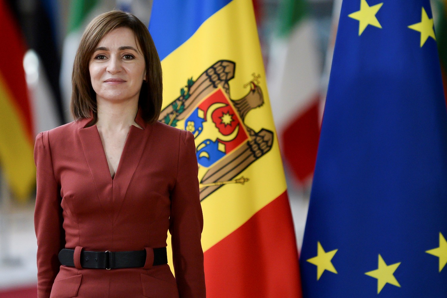 Predsednica Moldavije Maja Sandu uoči sastanka sa predsednikom Evropskog saveta Šarlom Mišelom u Briselu, 18. januar 2021. (Foto: Reuters/Johanna Geron/Pool)