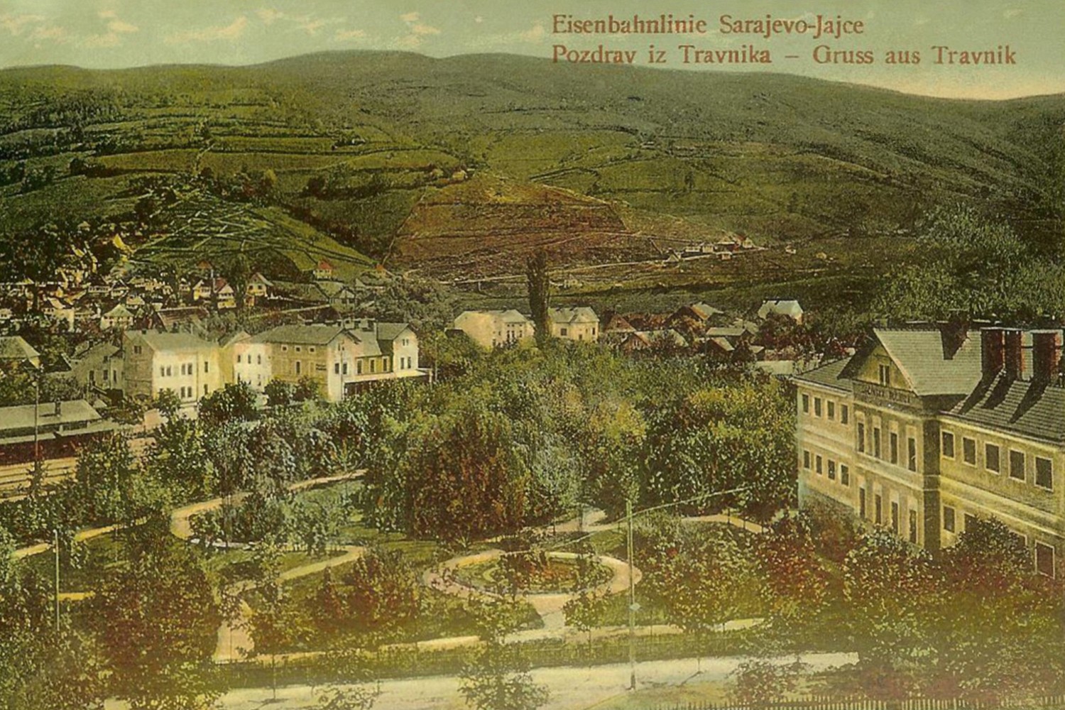 Razglednica iz Travnika oko 1910. godine (Foto: Wikimedia)